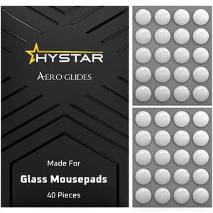 lot 51491 image: Hystar Aero Glides  40 Dot Mouse Skates for Glass Mousepad  High-Density PTFE  Rounded and Polished for Quiet Use