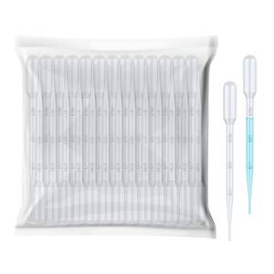 lot 51498 image: Vabiooth 100Pcs 3mL Disposable Plastic Transfer Pipettes Calibrated Dropper for Science Experiment, Art, and DIY - Easy-to-Use and Safe