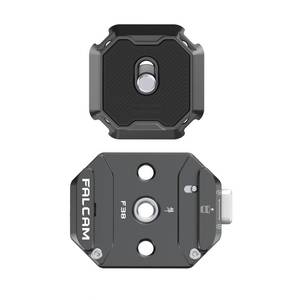 lot 51500 image: FALCAM F38 Quick Release Kit V2, Quick Release System, Base and Plate with 14 and 38 Screw Thread for Tripod, Monopod, Stabilizer, Slider - F38B3404