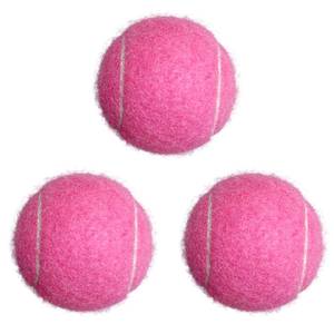 lot 51511 image: HPWFHPLF Tennis Balls, 3 Pack Advanced Training & Practice Tennis Balls for Beginners, High Visibility Pet Dog Playing Balls (Pink)