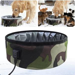 lot 55812 image: 3L Heated Water Bowl for Pets -USB Powered, Foldable, Waterproof for Dogs, Cats, Squirrels, Rabbits, Chickens, and Bird - 3L Capacity Winter Outdoor Use Keeps Water from Freezing in Snowy Weather