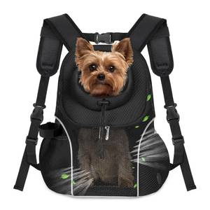 lot 55825 image: WOYYHO Pet Dog Carrier Backpack Small Dog Front Backpack Ventilated Mesh Dog Travel Back Pack with Safety Belt for Travel Hiking Cycling Outdoor Adventures (Size L 10-14 lbs, Black)