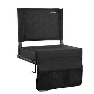 lot 63927 image: Dicprms Stadium Seats for Bleachers with Back Support, Bleacher Chairs with Back and Cushion Bleacher Seats Portable Stadium Seats Thick Padded Folding Chair Comfort for Sports Events Black