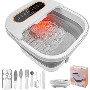 lot 63929 image: UNIFULL Collapsible Foot Spa Bath with Heat, Touch Screen, Remote Control, Massage Rollers, Timer, Bubble, Foot Pedicure Kit, Temperature Control Pedicure Foot Spa, Foot Bath