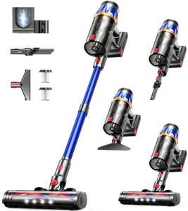 lot 63938 image: Cordless Vacuum Cleaner, Upgraded 600W 50KPA 70Mins Cordless Stick Vacuum Cleaner with Self-Standing and Smart Screen, Anti-tangle Wireless Vacumm, Vacuum Cleaners for HomePet HairCarpetsFloors