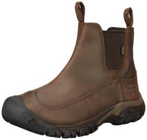 lot 63946 image: KEEN Mens Anchorage 3 Waterproof Pull On Insulated Snow Boots,Dark EarthMulch,9.5