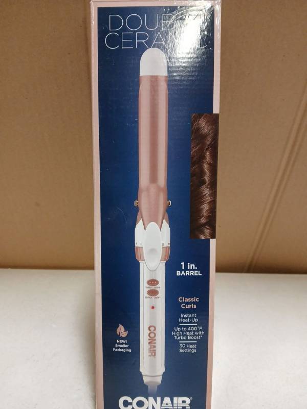 lot 21790 image: Conair Double Ceramic 1-inch Curling Iron