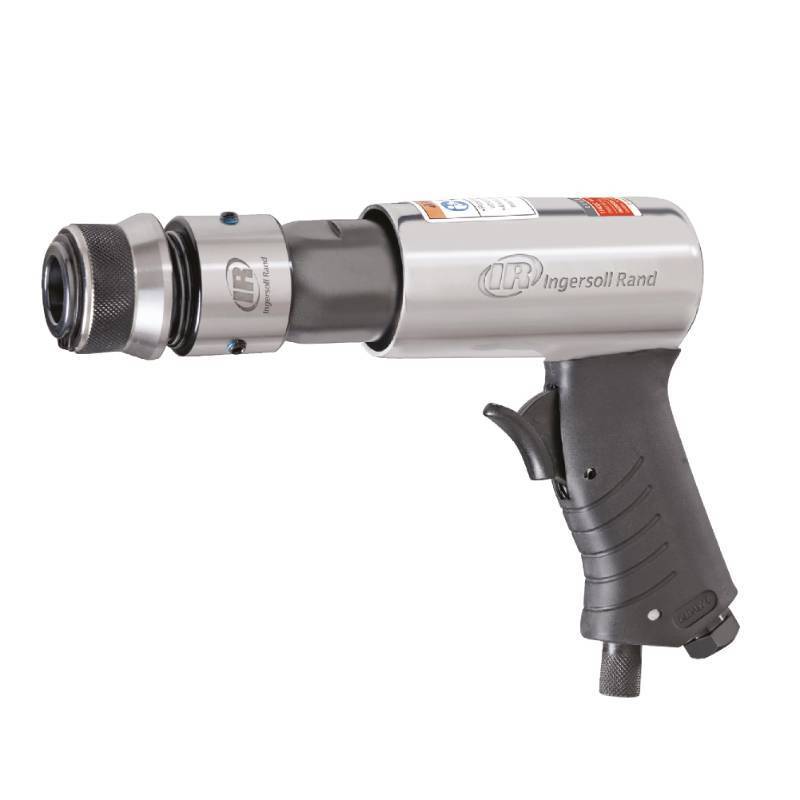 lot 24676 image: Ingersoll Rand 114GQC Air Hammer - 3 PC Chisel Set with Tapered Punch, Panel Cutter, Flat Chisel, 2-58 Inch stroke, 3500 BPM, Lightweight, Compact, Gray (Pre Owned)