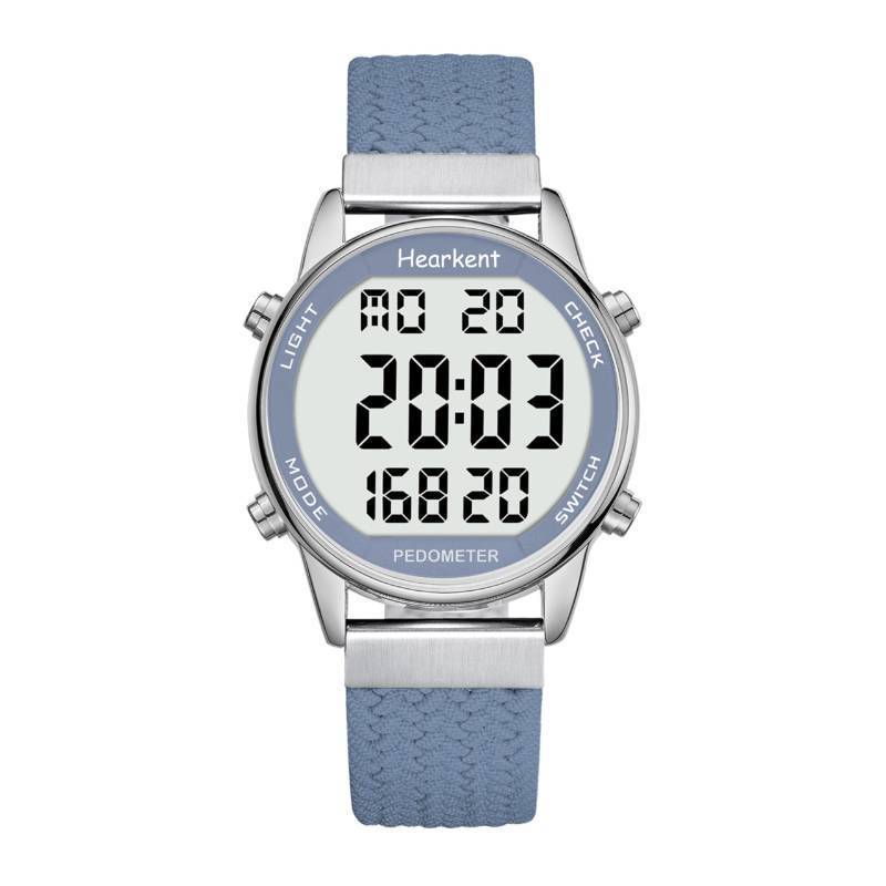 lot 27364 image: Hearkent Pedometer Watch for Women-Step Tracker Watch with Calories Counter-Non Bluetooth Pedometer Watches-LCD Large Numbers-30M Waterproof Watch-Wrist Watch Step Counter for Walking(Blue)