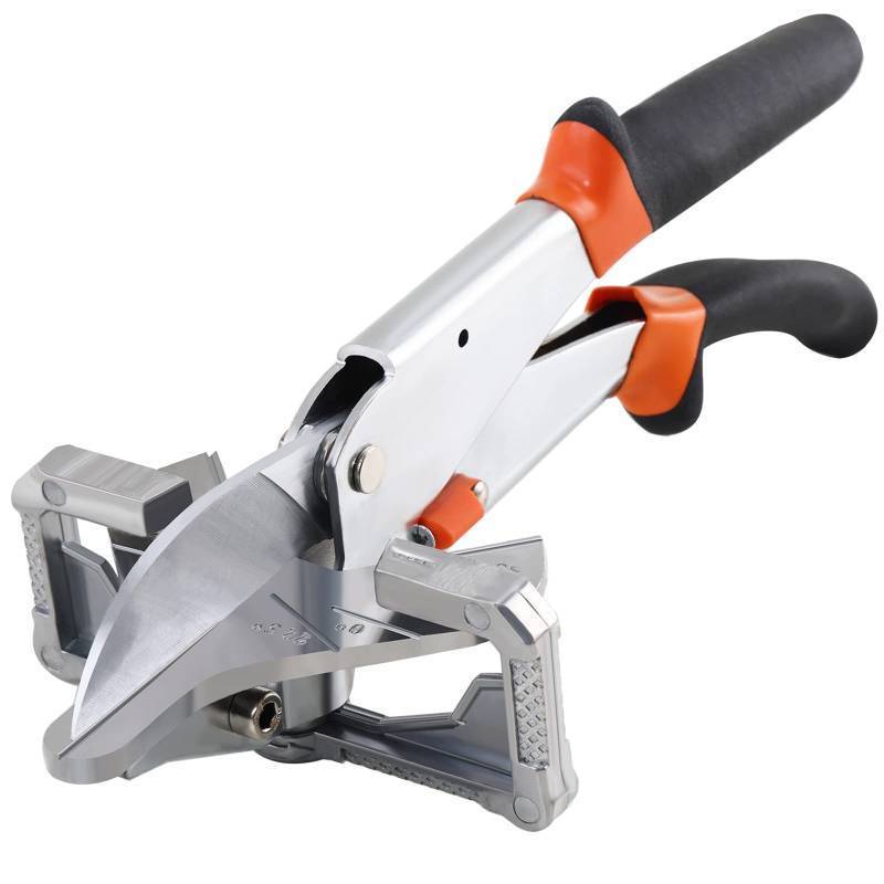 lot 36424 image: X-Large Sharp Multi-Angle Miter Shear Cutter with 0 to 135 Degrees, Adjustable Angular Cutting Scissors for PVC Cord Cover, Baseboard Molding, Quarter Round Trim, Tile Edge