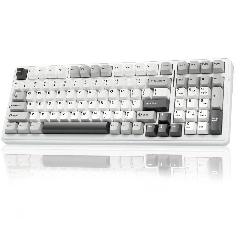 lot 57052 image: AULA F99 Wireless Mechanical Keyboard,Tri-Mode BT5.02.4GHzUSB-C Hot Swappable Custom Keyboard,Pre-lubed Linear Switches,RGB Backlit Computer Gaming Keyboards for PCTabletPSXbox