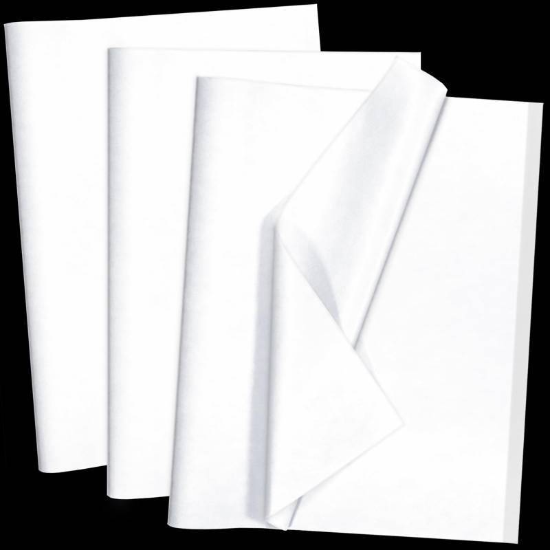 lot 36989 image: 100 Sheets White Tissue Paper Artdly 14 x 20 Inches Recyclable White Wrapping Paper Bulk for Weddings Birthday DIY Project Festival Wrapping Crafts Decor