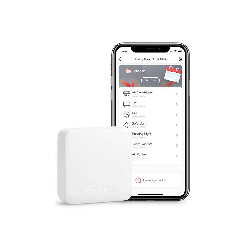 lot 52754 image: SwitchBot Hub Mini Smart Remote - IR Blaster, Link SwitchBot to Wi-Fi (Support 2.4GHz), Control TV, Air Conditioner, Compatible with Alexa, Google Home, IFTTT (White)