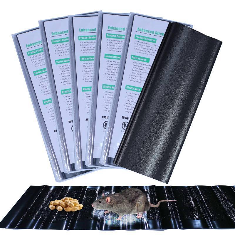 lot 37218 image: Sticky Mouse Trap 6 Pack, Extra Large Glue Traps for Mice and Rodents (47.2 x 11), 4X Larger Than Standard Mouse Traps, Strong Adhesive, Indoor & Outdoor Pest Control for Home, Kitchen, Garage