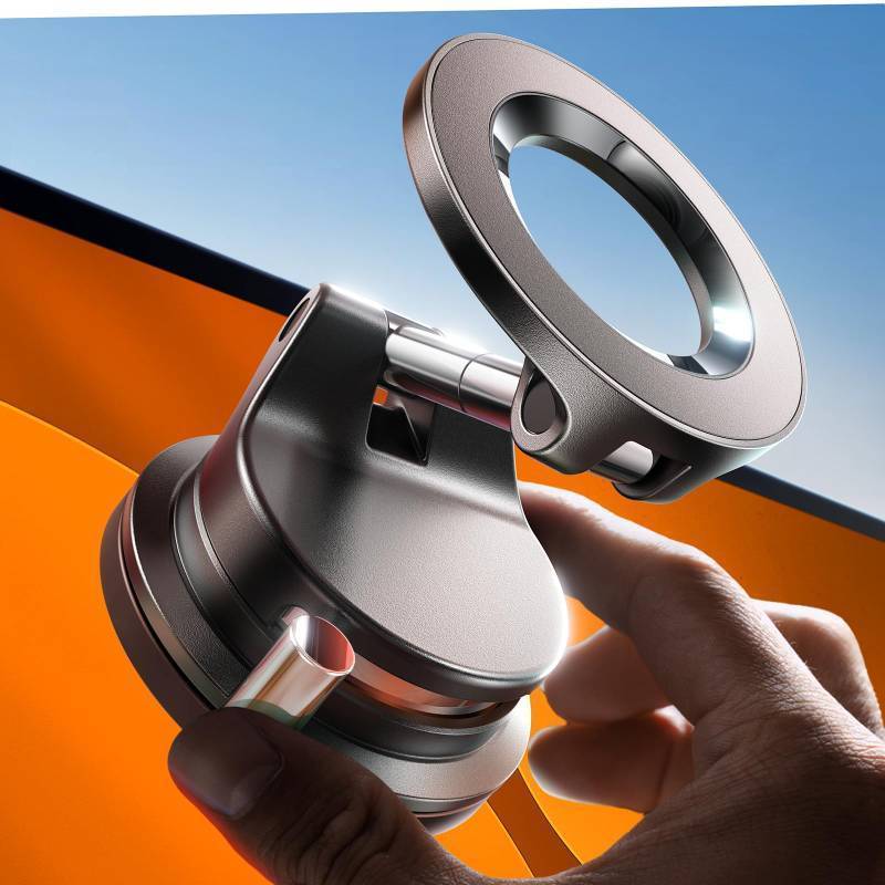 lot 25473 image: LISEN Vacuum Magnetic Phone Holder for Car, SuctionPro Magsafe Car Mount 360 Adjustable Phone Mount for Car AccessoriesTruckJeepWindshieldMirrorKitchenGym for iPhone 17 Pro Max 16 15 14 13