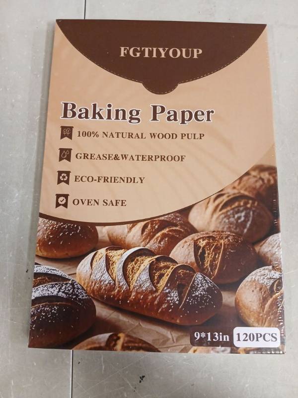 lot 44618 image: FGTIYOUP Eco-Friendly Baking Paper Sheets-120 Pieces