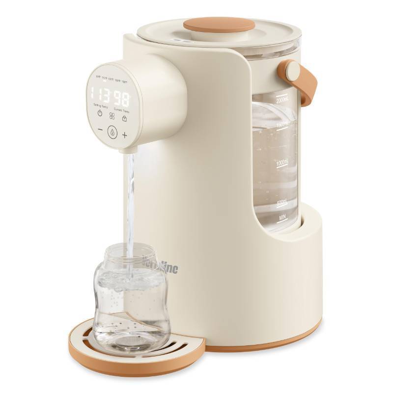 lot 54334 image: Instant Water Warmer, 2L Baby Formula Dispenser, 5 Temperature Control & 7x24H Keep Warm, Baby Bottle Warmer with Night Light, Hot Water Dispenser for All Bottles, Detachable Glass Tank - Retail $60