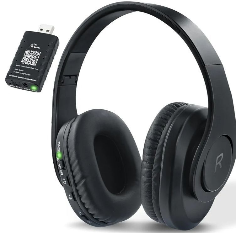 lot 54379 image: Wireless Headphones for TV Watching, Comfortable for Seniors with Bluetooth 5.3, Easy Setup Headphones with USB Transmitter, 25 Hours Play and No Audio Delay - Retail $50