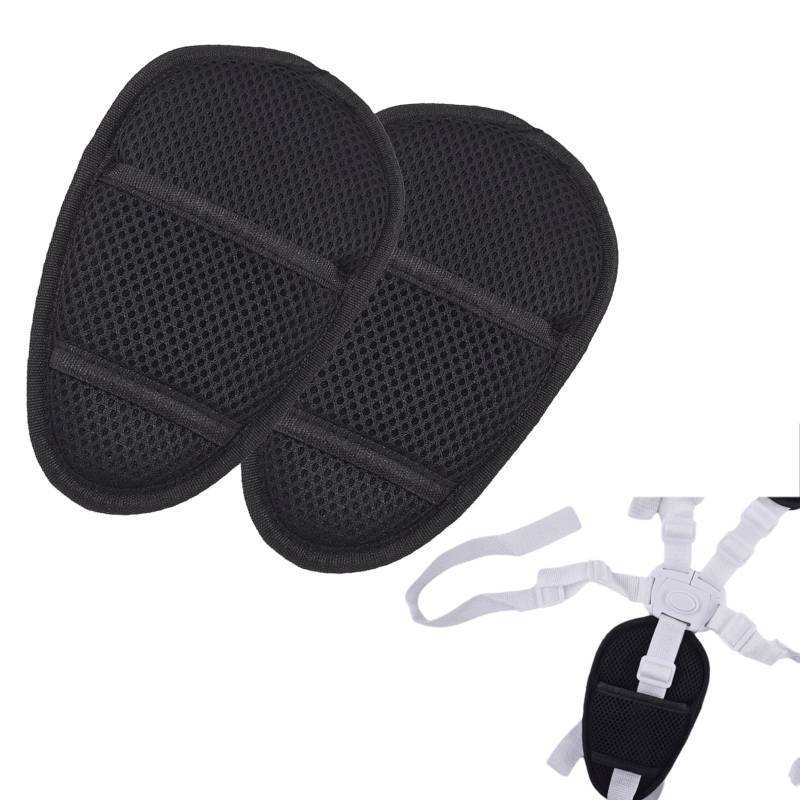 lot 61583 image: 2 Pack Car Seat Crotch Cushion Universal Cushion Crotch Pads, Stroller Crotch Pads for Car Seat Pushchair for Comfort Cushion Car Seats Covers(Black) - Retail $8