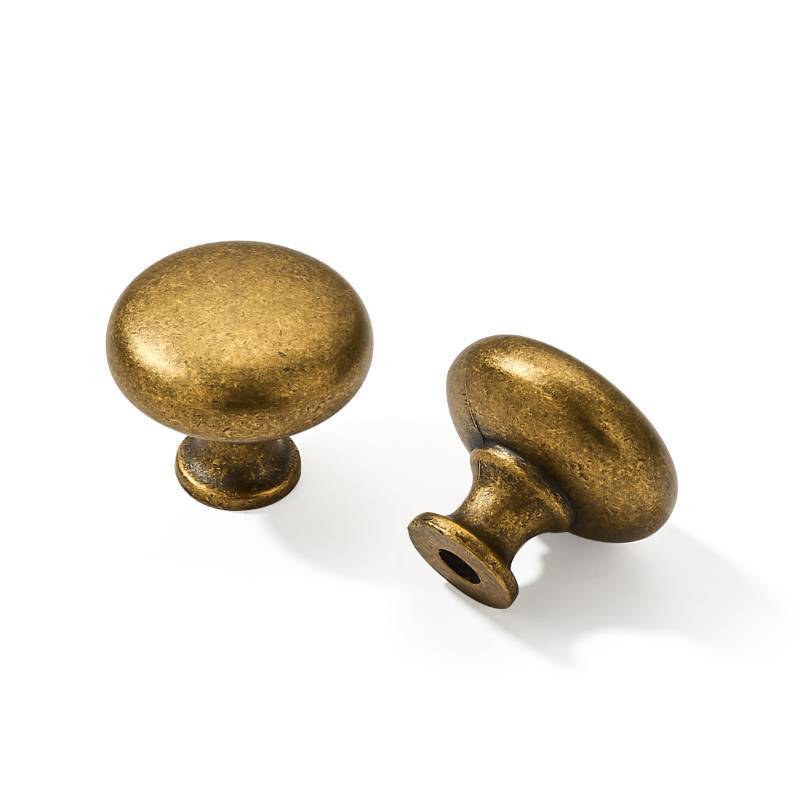 lot 61589 image: Drawer Pulls Antique Cabinet Cup Pulls Kitchen Hardware Cabinet Handles Drawer Handles Knobs. (17 Pack, knob, Antique Brass)�� - Retail $40
