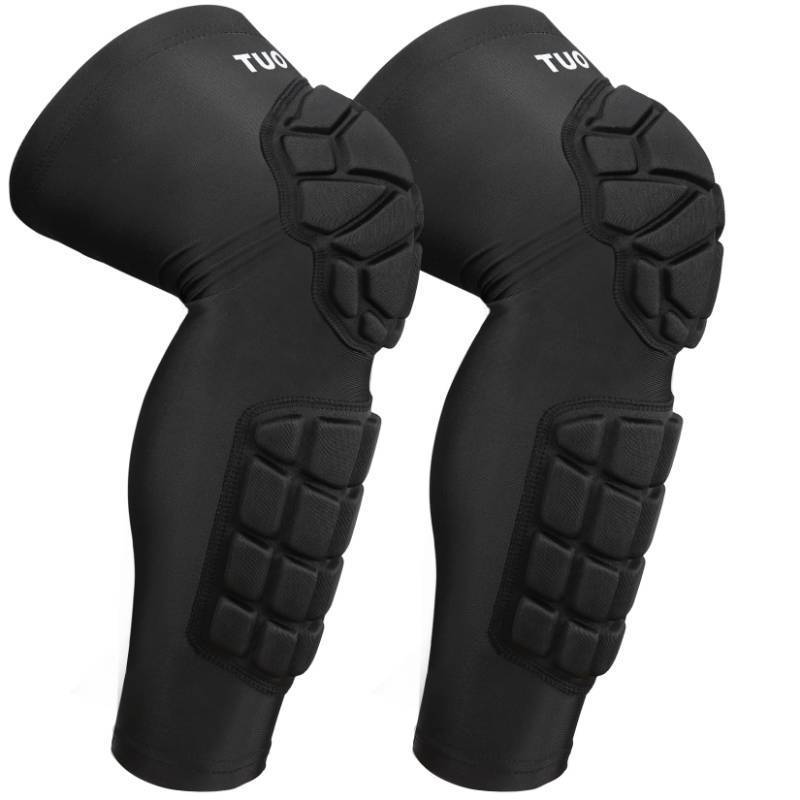 lot 61598 image: Padded Knee & Shin Guards Calf Pads Protector Compression Leg Sleeve Knee Brace for Football Basketball Volleyball Soccer Baseball for Youth Adult (1 Pair) - Retail $25