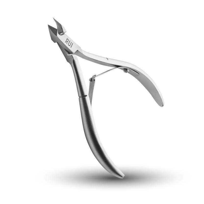 lot 61604 image: Professional Cuticle Nippers  Precision Surgical-Grade Stainless Steel Cuticle Trimmer, French Handle, Double Spring, 5mm Jaw (Half Jaw) - Retail $26