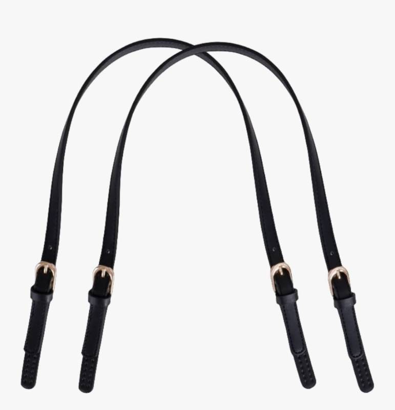 lot 61618 image: 30 inches Leather Purse Handles 2Pcs Purse Strap, Adjustable Leather Shoulder Strap, Replacement Straps for Handbags