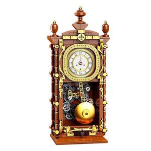 lot 43918 image: 751 pcs Vintage Clock Building Block Set with Functional Clock Mechanism, Swing Pendulum Innovative Model Set for Adults, Gifts for Birthdays and Christmas - Retail $27