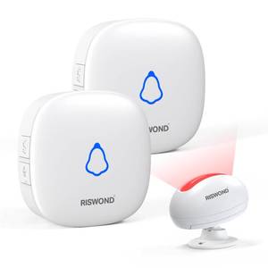 lot 43985 image: Wireless Motion Sensor Door Chime Business Entry Doorbell Indoor Motion Detector Alarm Buzzer Store Entrance Alert Bell (1000Ft Range, 32 Tunes, 5 Level Volume) 1 sensors 2 Receiver - Retail $32
