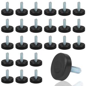 lot 43990 image: 14 Thread Furniture Feet Levelers, 24 PCS Adjustable Furniture Feet Threaded Screw in, Leveling Feet Screw On Furniture Glide Leveling for Table, Cabinets, Chairs, Stool Legs - Retail $14