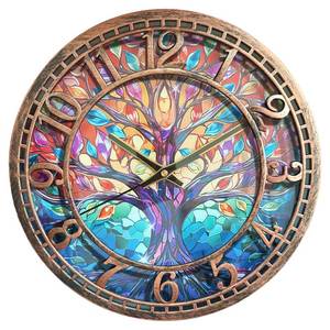 lot 44002 image: Tree of Life Wall Clock 12inch Silent Movement Non-Ticking Clock Precise Timekeeping Wall Clock Suitable for Living Rooms Bedrooms Offices Ideal for Home Decor Gifts Antique Copper - Retail $23