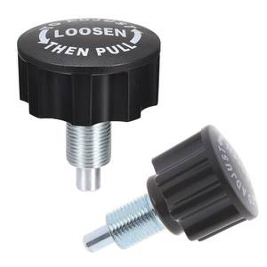 lot 44025 image: 2 Pack Exercise Bike Pull Pin Spring Knob Replacement Universal M16 Pop Screw Height Adjust Locking Grip for Statioanry Cycling Bicyle Fitness Equipment Machines Weight Bench Bikes - Retail $10