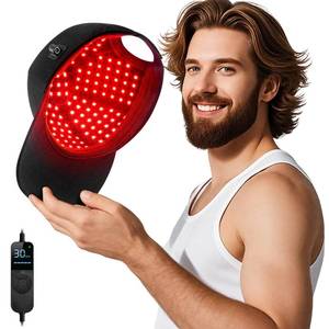 lot 44040 image: Laser Hair Growth Cap��Red Light Therapy for Hair, Deep Black Cap - Retail $85