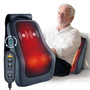 lot 44052 image: Cordless Shiatsu Neck and Back Massager with Heat, Rechargeable Neck Massager for Pain Relief Deep Tissue, Lower Back Massager with Vibration, Massager Pillow for Home Recliner, Gift for Men Women