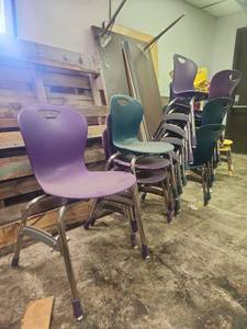 lot 16525 image: Virco Student Stack Chairs&nbsp- Set of 11