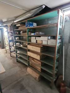 lot 16585 image: Assorted Lot W Shelving, Binding Machine, Desktop Calculator, Toner Cartridges, and More