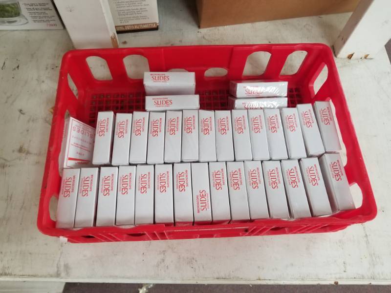 lot 5393 image: Frosted Microscope Slides - 34 Boxes of 72 pcs box
