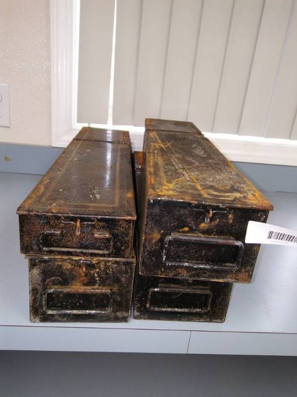 lot 5426 image: Metal Handled Drawers set of 4