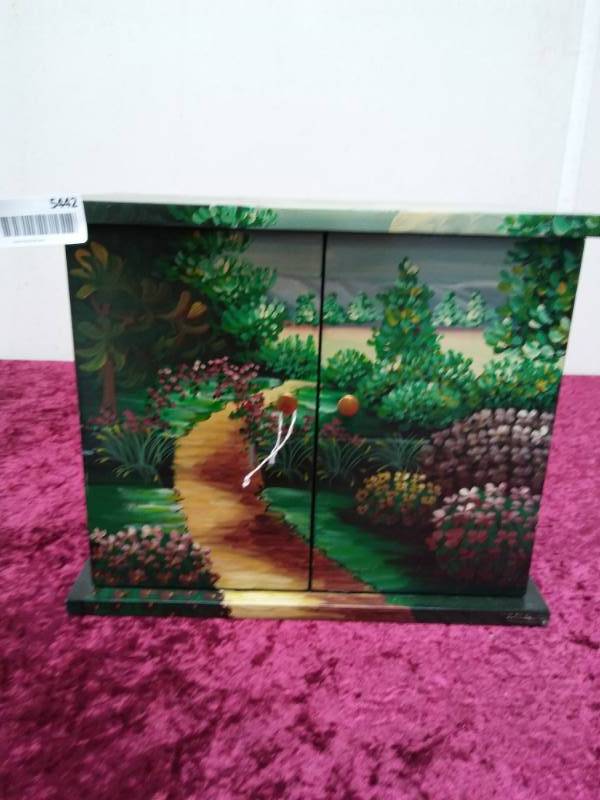 lot 5442 image: Painted 2 door Storage Box