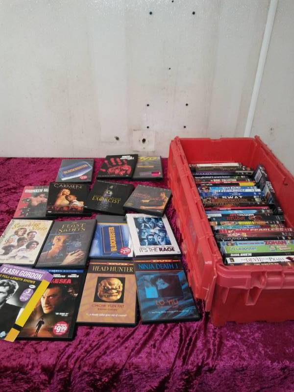 lot 5448 image: Crate Full of DVD Movies