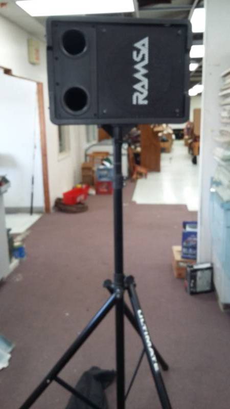 lot 5285 image: Panasonic Ramsa Subwoofer Speaker (Model WS-A240) wStand