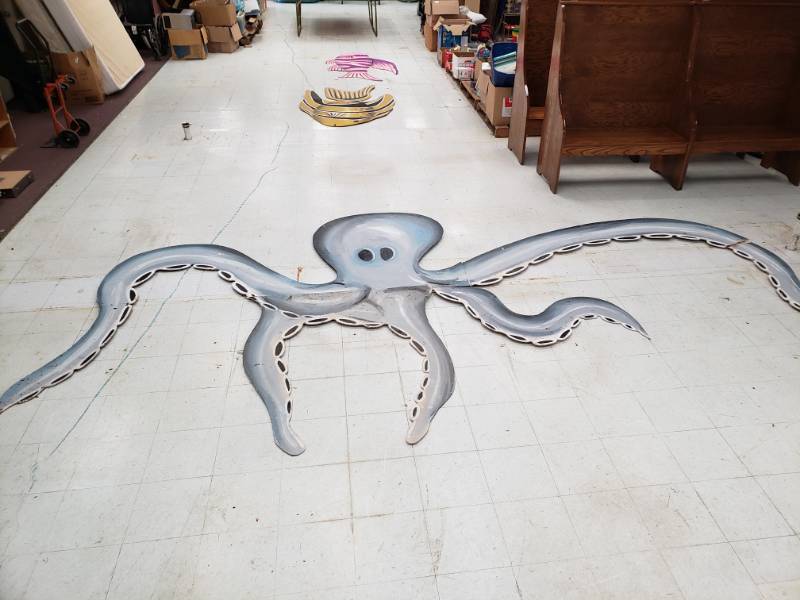 lot 5299 image: Huge Octopus Wall Art