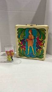 lot 1015 image: Barbie & Ken glass with Stacey doll case