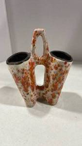 lot 1043 image: MCM double wedding vase 7 in tall