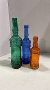 lot 1066 image: Colored glass bottles