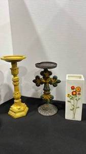 lot 1084 image: Iron Candle Holder with other Retro Design items