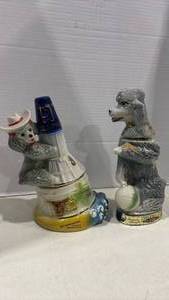 lot 1104 image: Vintage Poodle Decanters