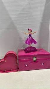 lot 1122 image: Flying Fairy Doll with Pink LED Heart Box