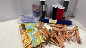 lot 1152 image: Barbie Doll Legs, Fabric and other Craft Items