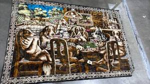lot 1156 image: Decorative Dog Scene Wall Tapestry 45x68